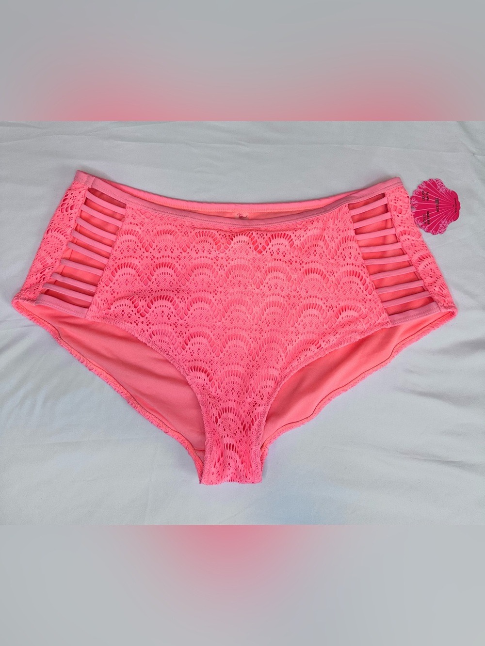 Coral Reef Crochet Waist Bikini Bottoms - NWT 3XL